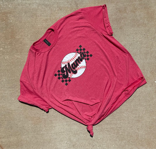 Baseball MAMA (Checkered)